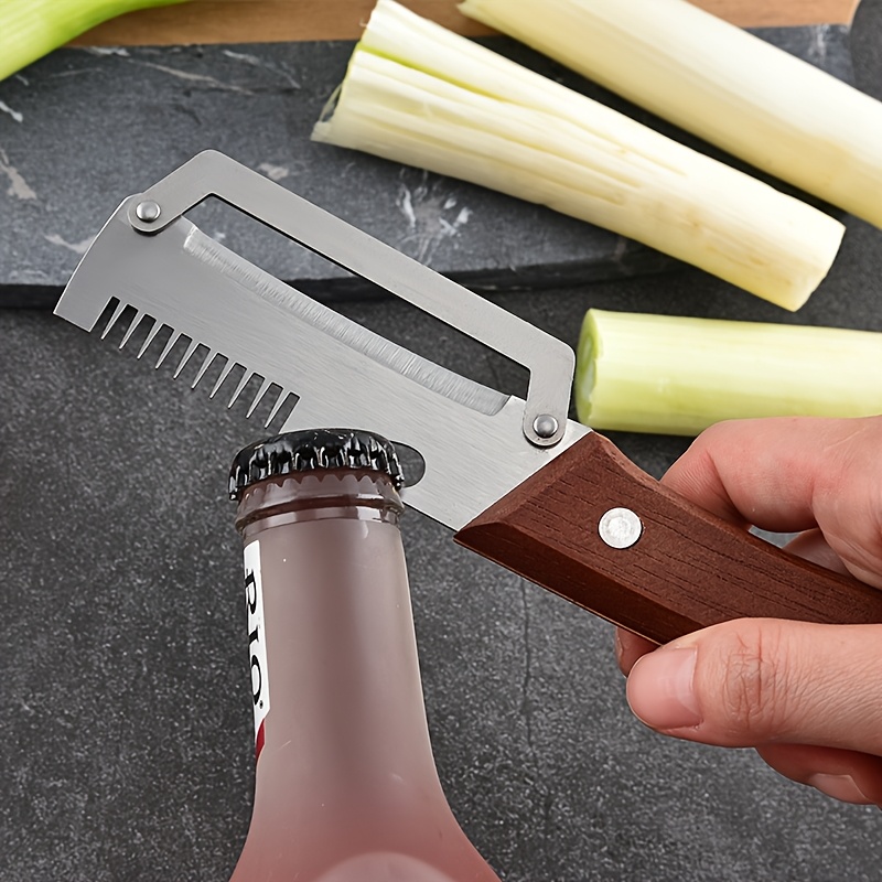 2pcs stainless steel multifunctional vegetable peeler   and bottle opener labor saving convenient kitchen tools ideal for   fruits vegetables exquisite gift for 32 holidays Product details 3