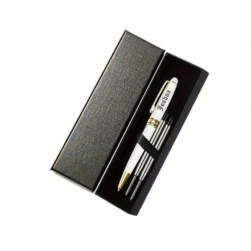 TEMU Personalized Engraved Pen With Free Name Engraving – Unique Gift For Men And Women, Perfect For Christmas, Birthdays, Or Graduation – Black