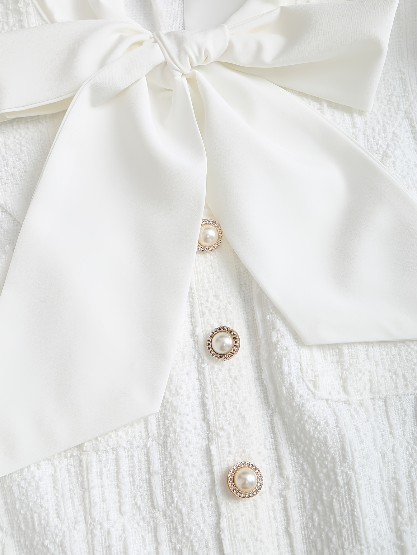 long sleeve white dress graduation Amy Short White Graduation Dress with Ruffles White / XSmall main image 1