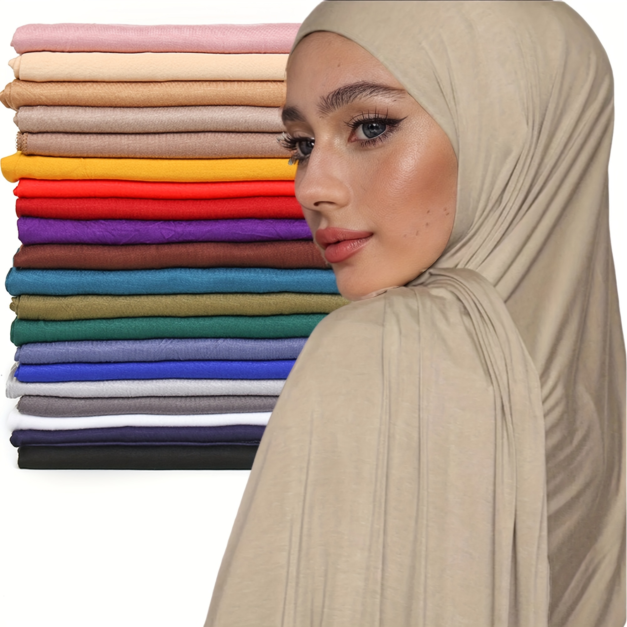 

[ ] Elegant Women's Long Scarf - Soft Polyester Shawl In , Fashionable And Headscarf For Daily Commuting, Breathable & Machine Washable, Scarf | Stylish Headwear | Fabric