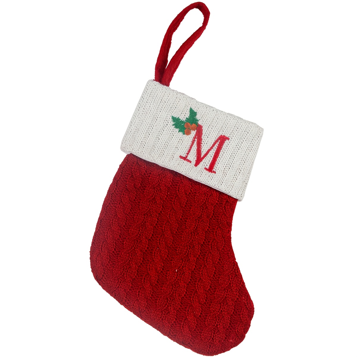 TEMU Calcetines de Navidad Tejidos con Bordadas, Bolsa de Regalo de Calcetines Navideños con Bordadas de Lentejuelas , Bolsa de Regalo de Calcetines
