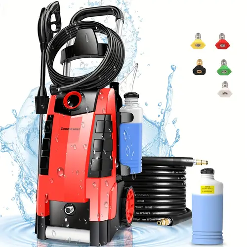 electric pressure washer 5000 psi 3 0 gpm power washer with 4 quick connect nozzles foam cannon high pressure washer for gardens cars driveways patios