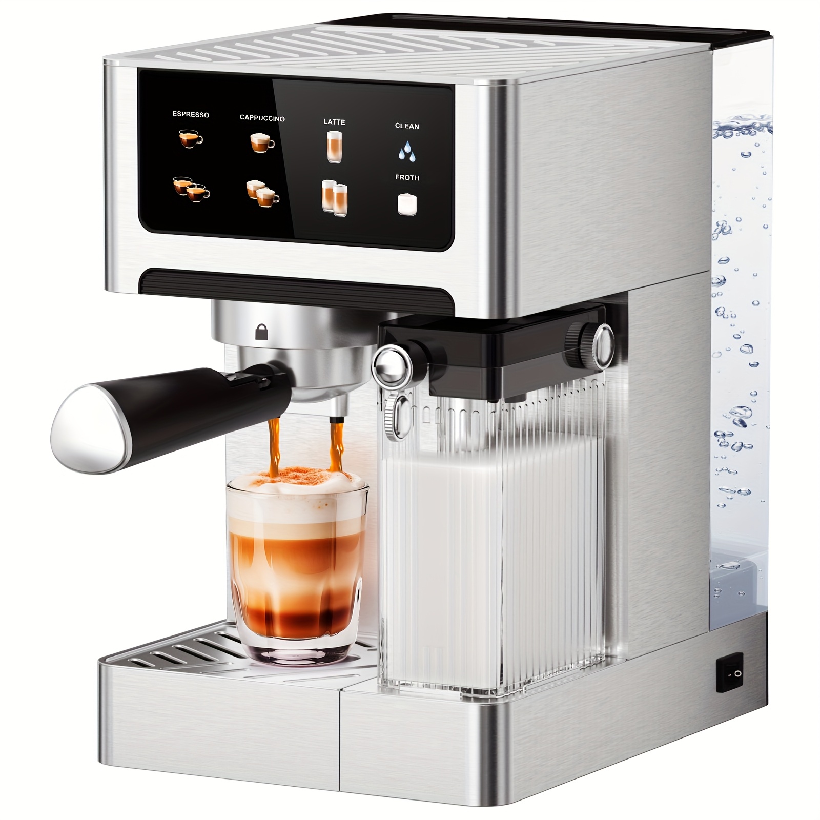 20-bar 3-in-1 espressomachine met automatische melkschuimer