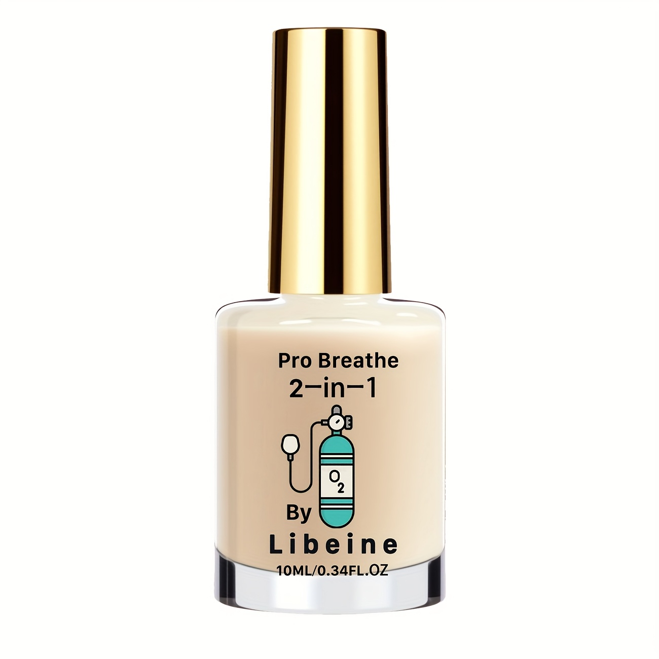 Libeine 2-In-1 Nail Strengthening, Natural Jelly Beige – Suitable for Fingernails And Toenails, Enhances Shine, Glossy Top Coat, Quick-Drying Nail Polish Formula, Transparent Nail Color