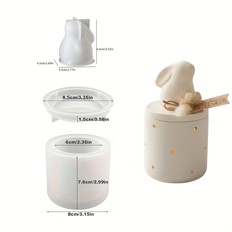 Image of Clay Mold Easter Bunny Cup, Candle Cup, Home Desktop Atmosphere Decoration, Festival Gift, Resin Gypsum Candle, Handicraft Gift, Silicone Mold, Enthusiast, Casting Mold For Gift Making