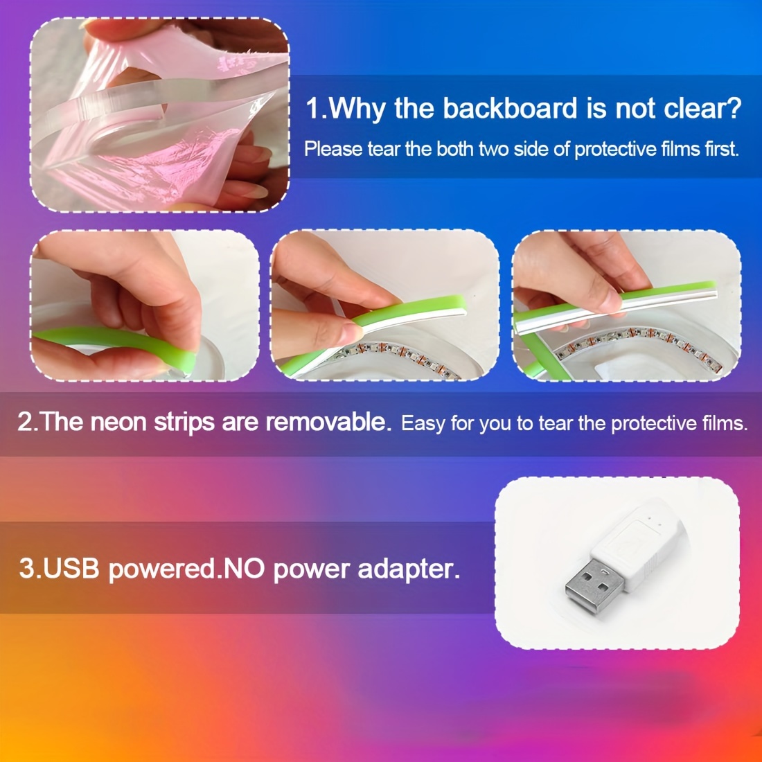 1 buc. Neon alb 2D/plan - Lumină de perete LED în formă de „L”, alimentată prin USB, decor modern de perete pentru dormitor, bar, petrecere, Crăciun, decorare bar | Lumină de perete modernă | Plastic durabil
