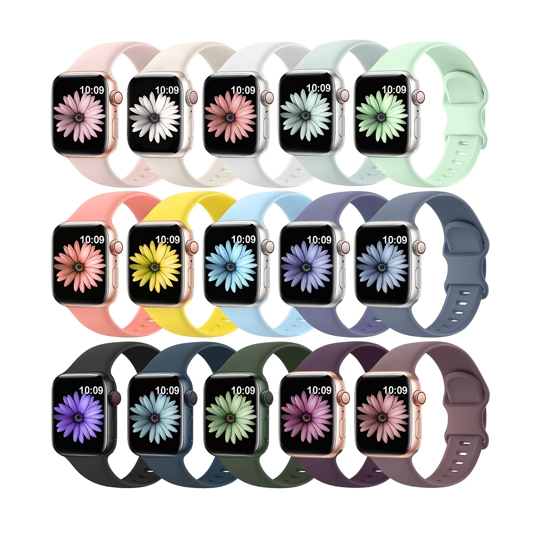 TEMU [15-pack Watch Bands] Series 12, & Ultra Se Replacement Straps, Watch, Sports Office Daily Wear, Gift For Men Women
