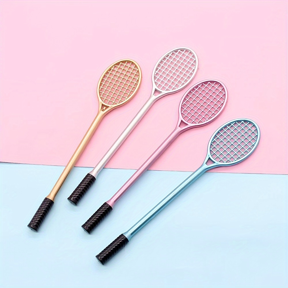 

4-pack Novelty Tennis Racket-shaped Pens, Plastic Pens, Personalized Gift For , Ideal For Party Favors And Holidays