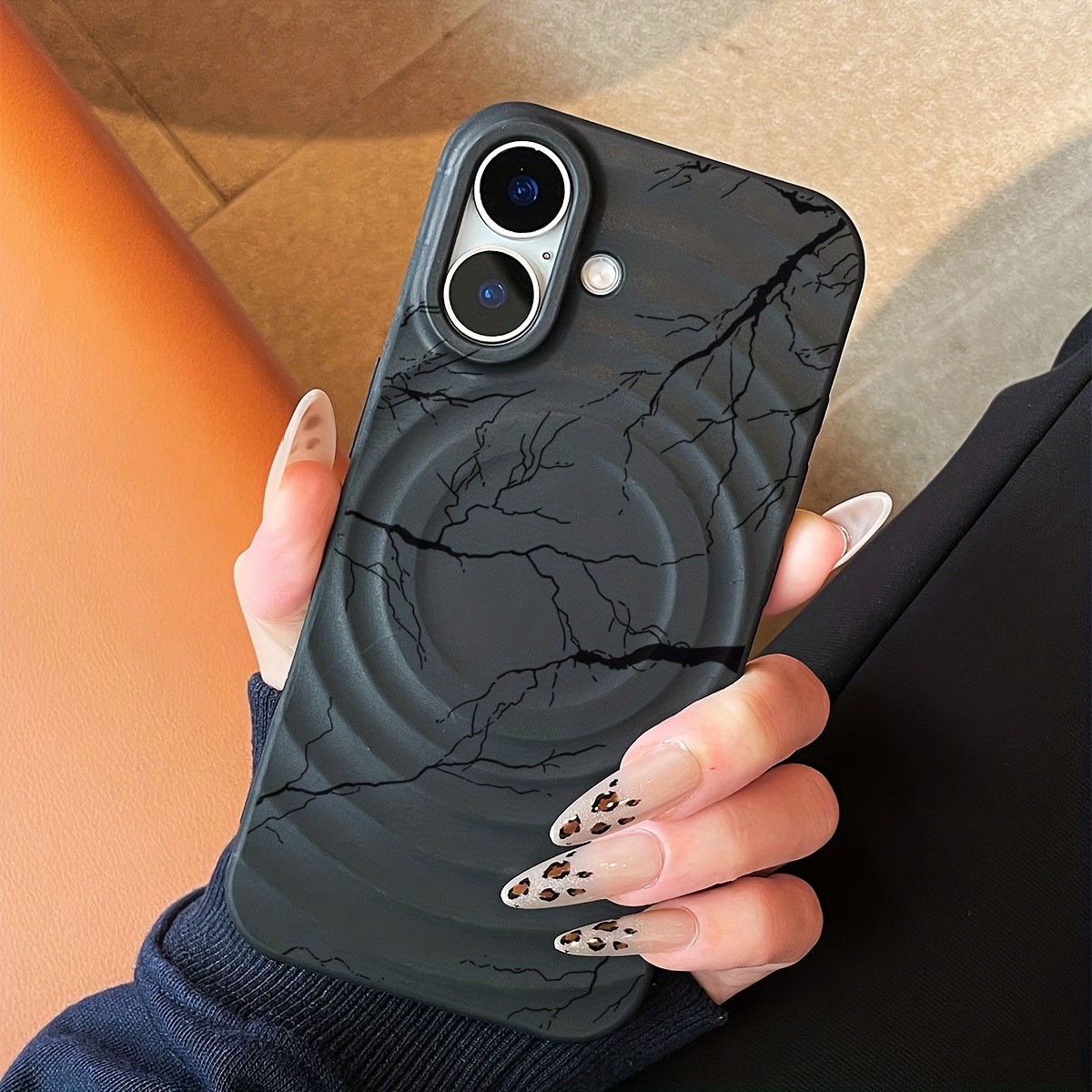 TEMU Magnetic Wireless Charging Phone Case For Iphone 17 Pro Max 17pro 17air 17 16plus 15 14 13 12 11 Series With Lens Protection Shockproof Soft