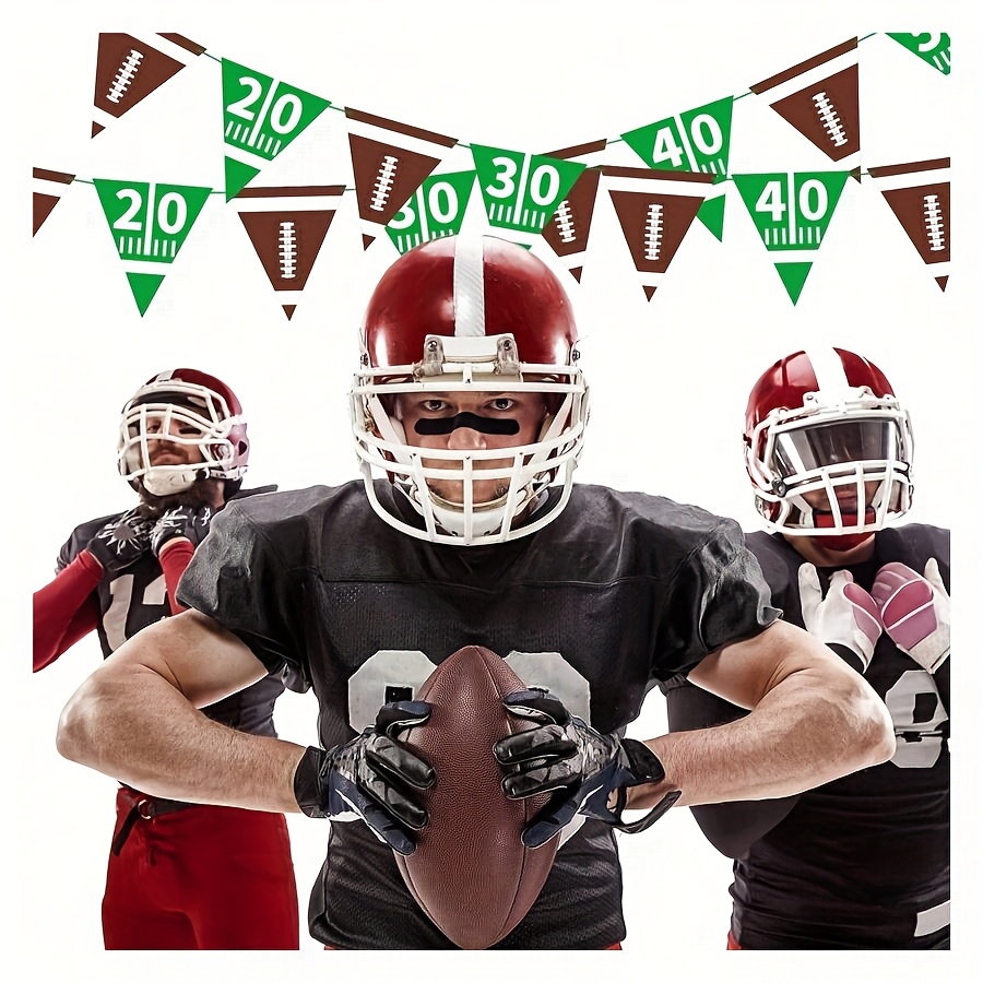 American Football Theme Triangle CM31 Flags Banner - Football Party Supplies,Football Paper...