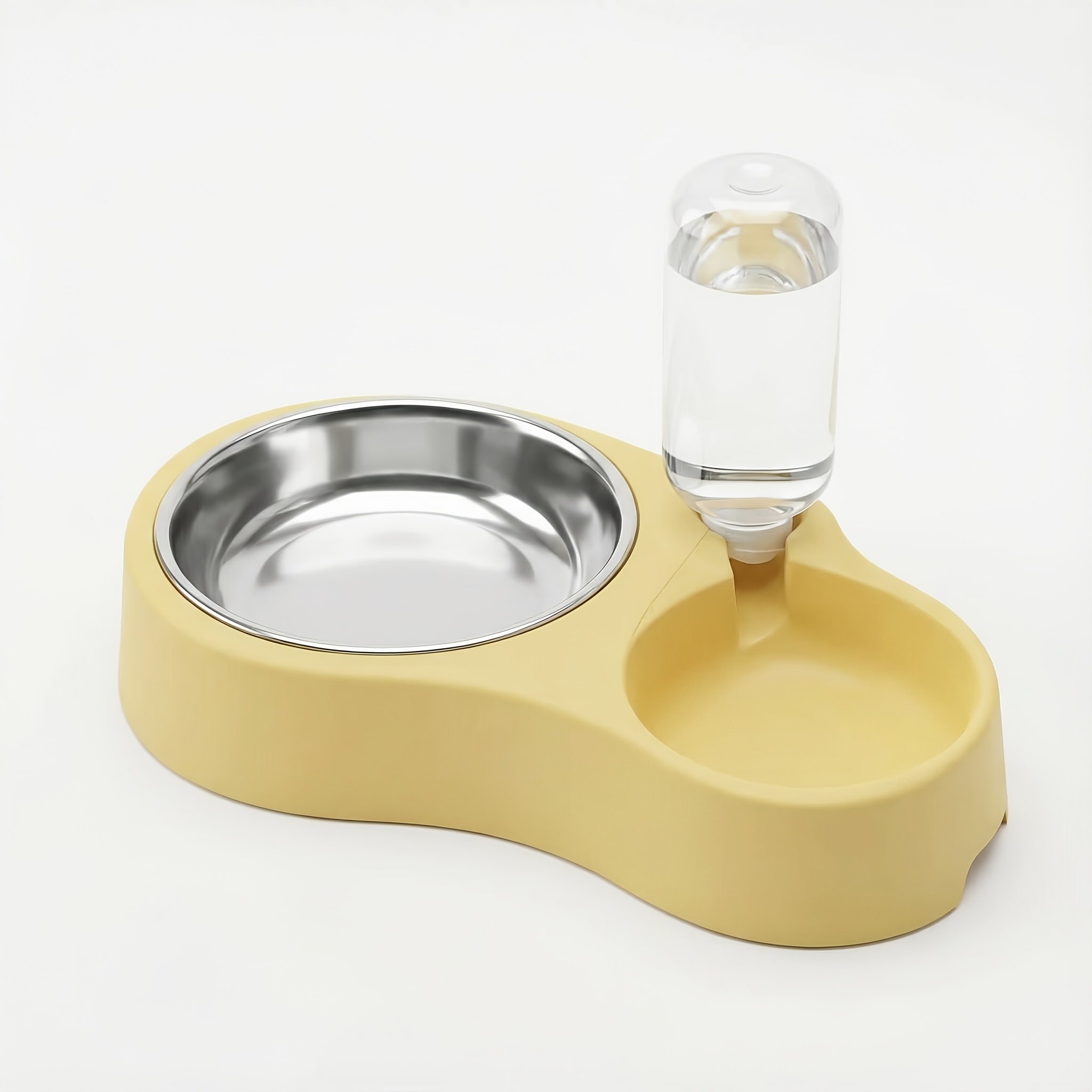 Versatile Bowl for Cats And Dogs - Self-Refilling Water And Food Station with a Non-Skid Base, Sturdy PP Material, Easy to Clean, Compact Pet Feeding Setup for Cats And Small Dogs, Stylish Pet Item, No Need for Batteries Or Electricity