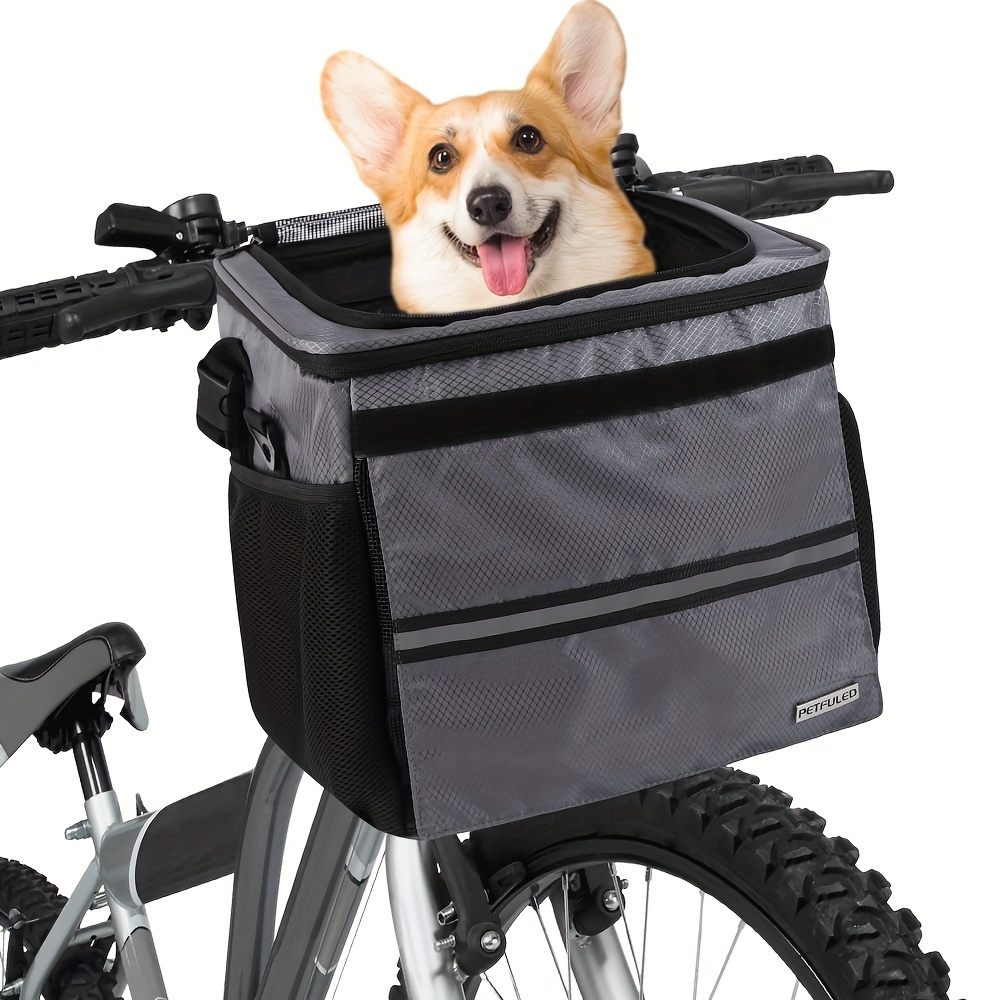 Front Bicycle Basket For Dogs Foldable Dog Basket Dog Backpack Carrier And Safe Breathable Pet Backpack Carrier Bicycle Basket For Bicyclefor Bicycles