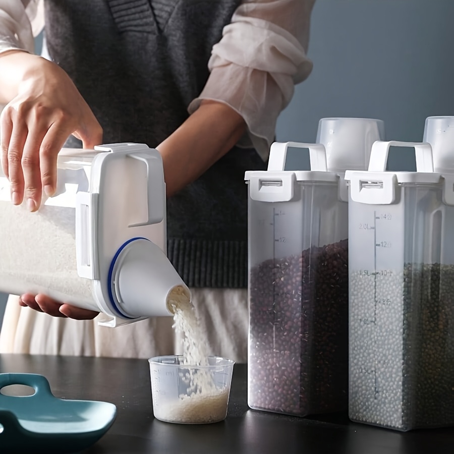 rice storage container household insect proof and moisture proof sealed flour storage canister rice and grain organizer box Product details 6