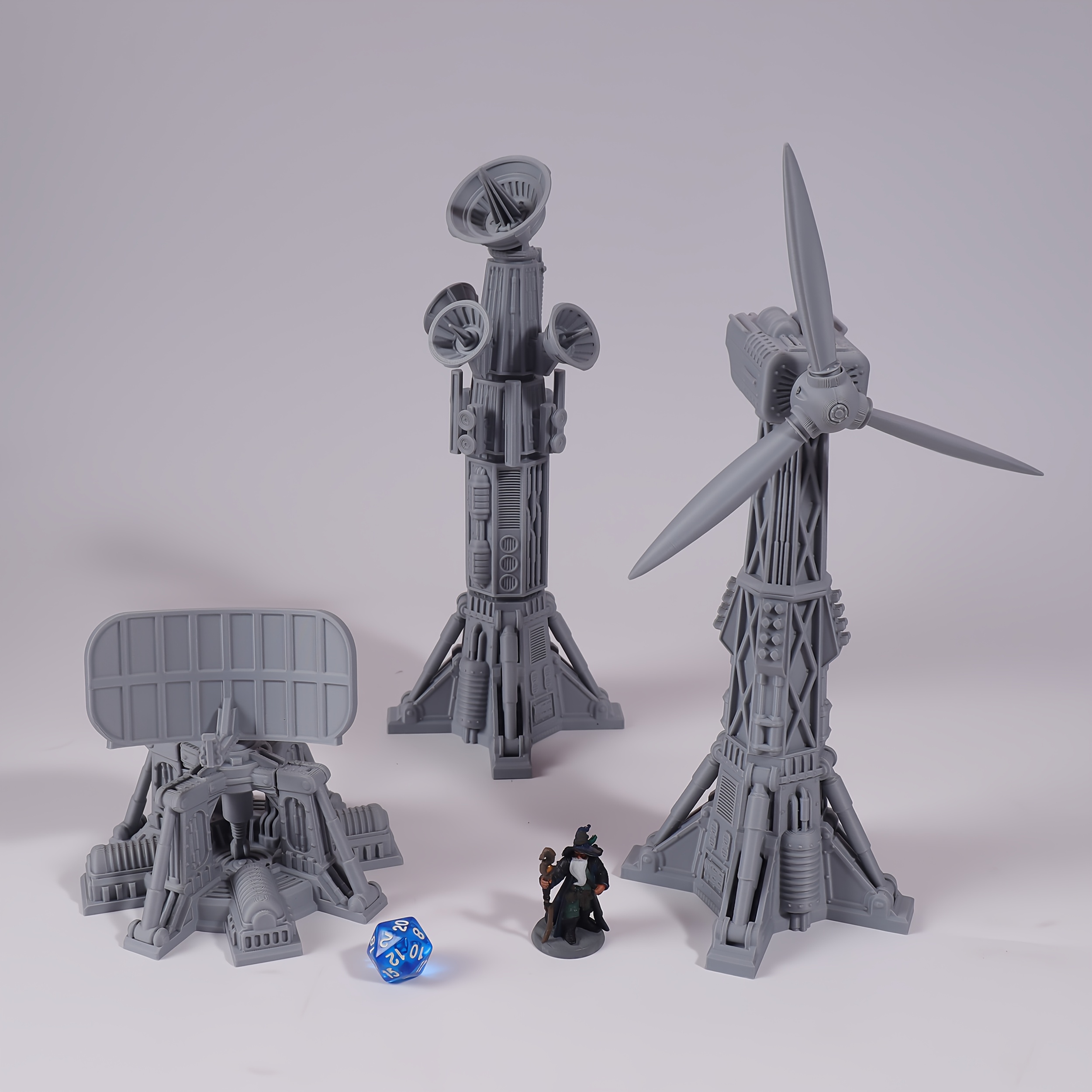 Sci-Fi Miniature Terrain Accessories, Diorama Structures
