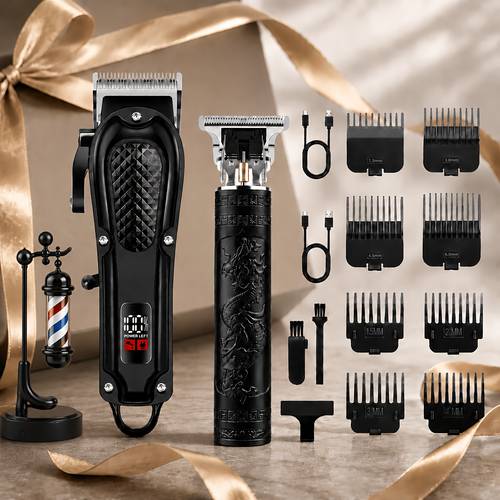 rechargeable electric grooming kit with an lcd battery display this set is an essential companion for use at home while traveling or making it for husbands and elders