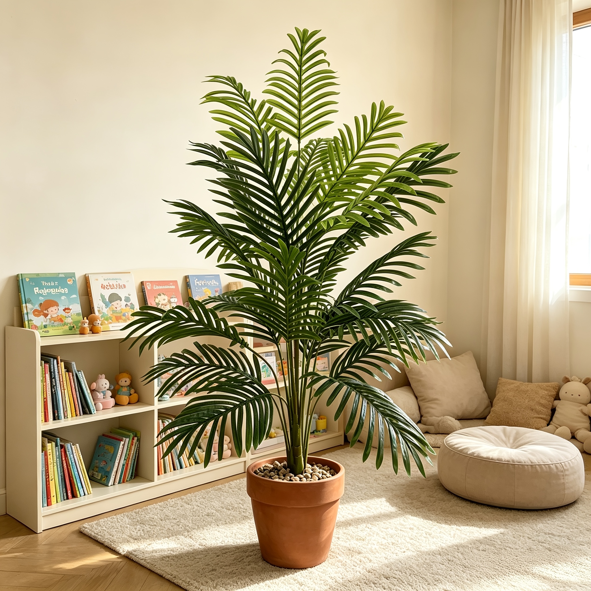 TEMU 41.4 Inches X 18 Leaves - High-end Artificial Palm Plant, , Ideal For Wedding Scene Decoration, Valentine's Day, Easter Party Greenery, And Full