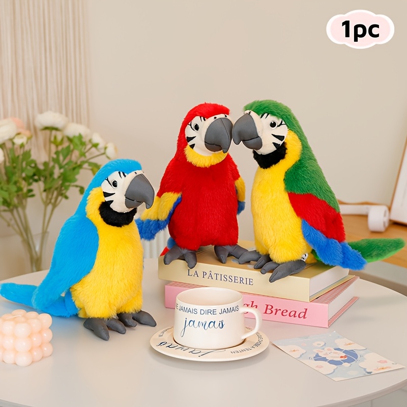 Adorable Parrot Plush Toy, Fluffy Bird Stuffed Animal