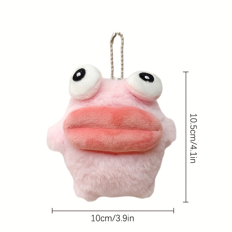 1pc Cute Sausage Mouth Frog Keychain For Men Cartoon Plush Doll Pendant Key  Ring Backpack Car Bag Decor - Jewelry & Accessories - Temu