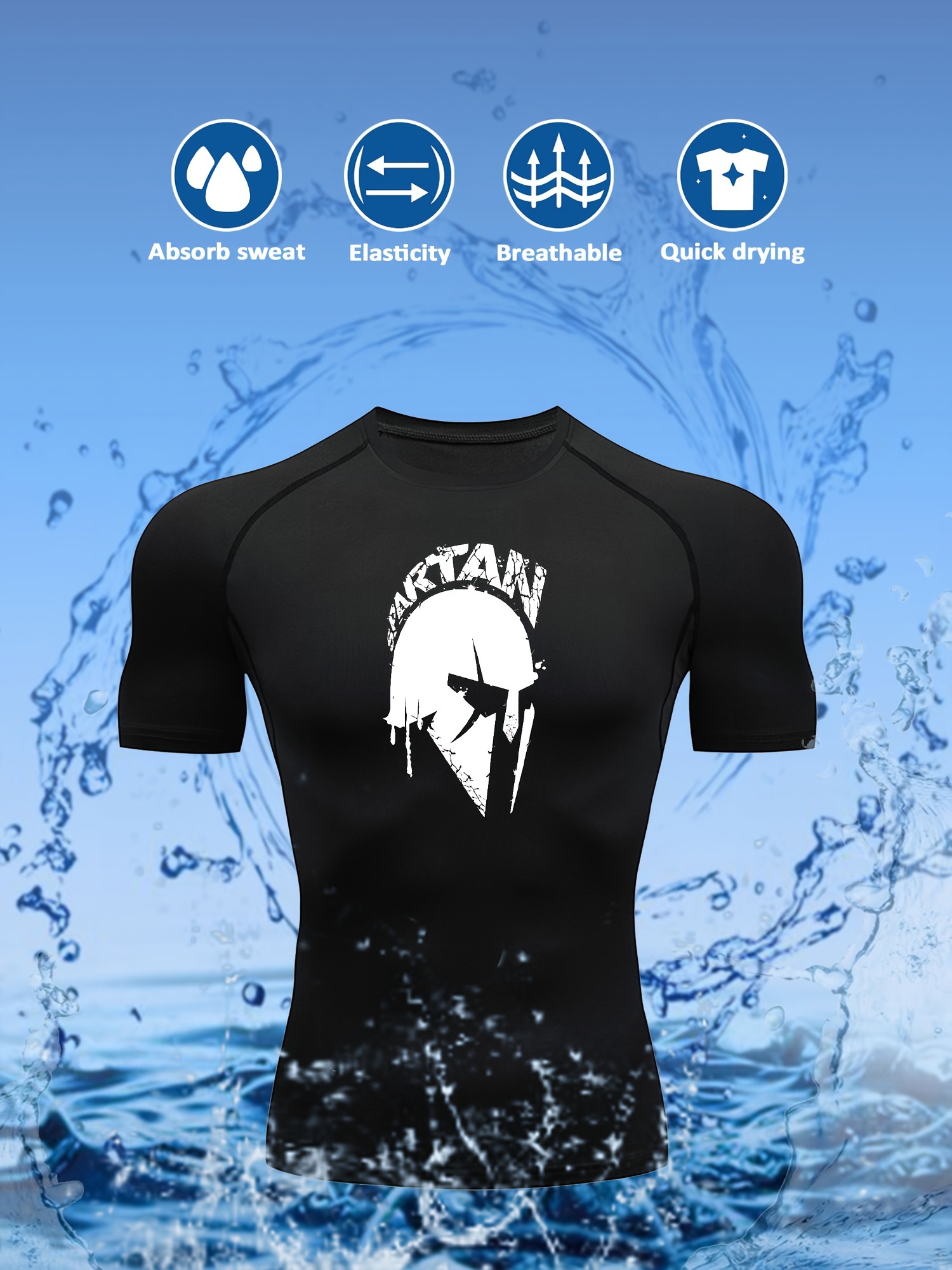 camiseta deportiva manga corta cuello hombre diseño - Temu, image size:800x1067