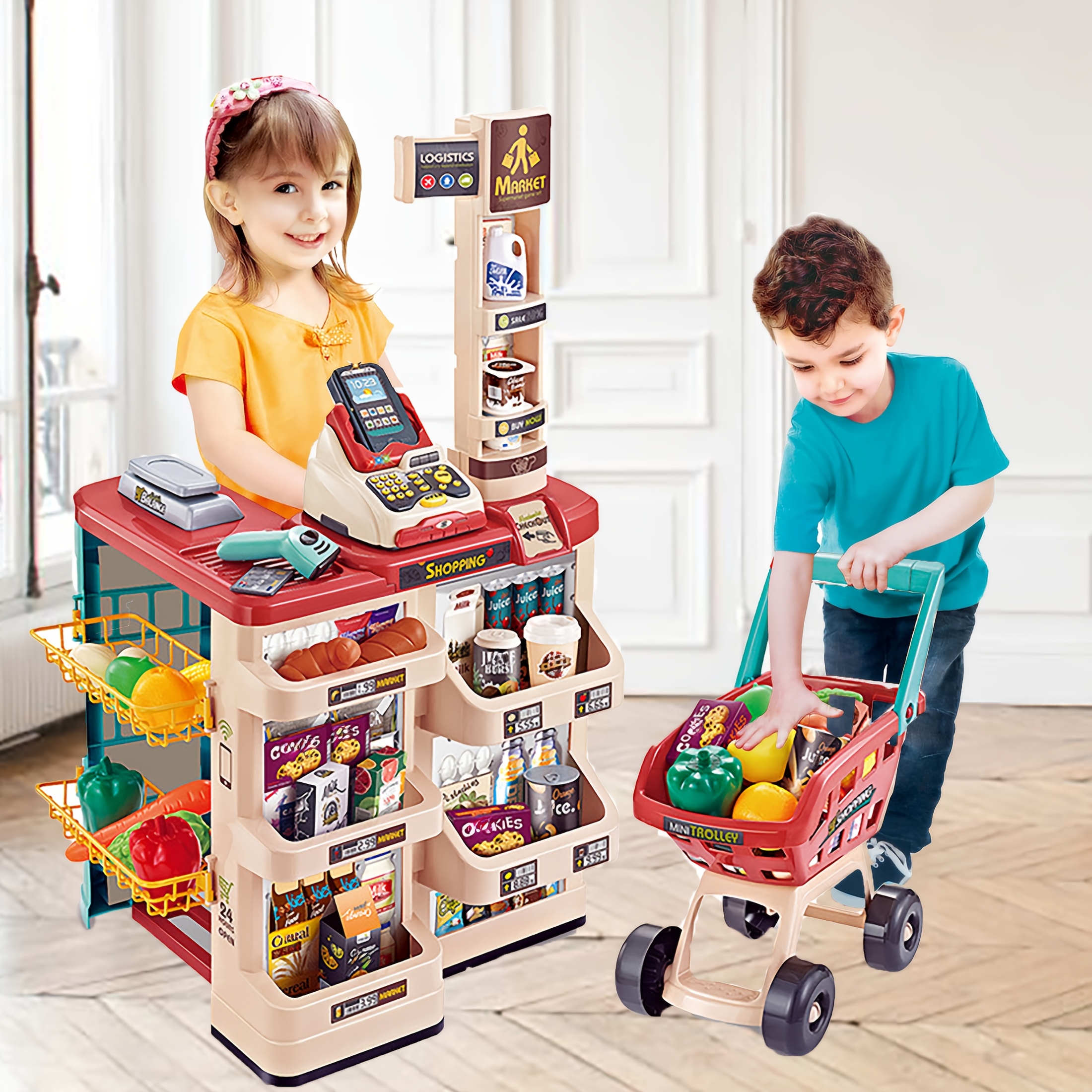 Nuegear Supermarket Playset For Kids Grocery Store Pretend Play