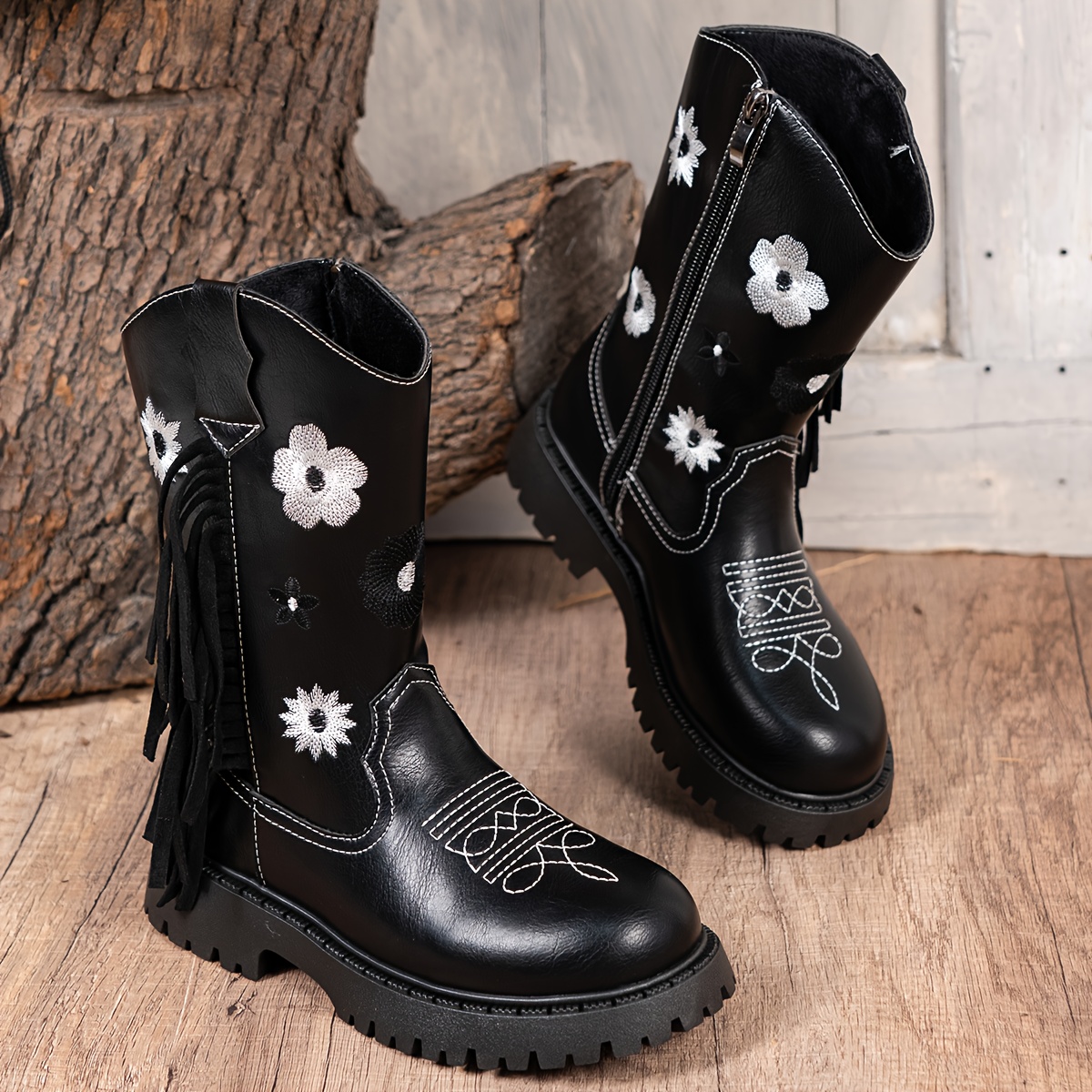 girls cowboy boots sold on Temu United States