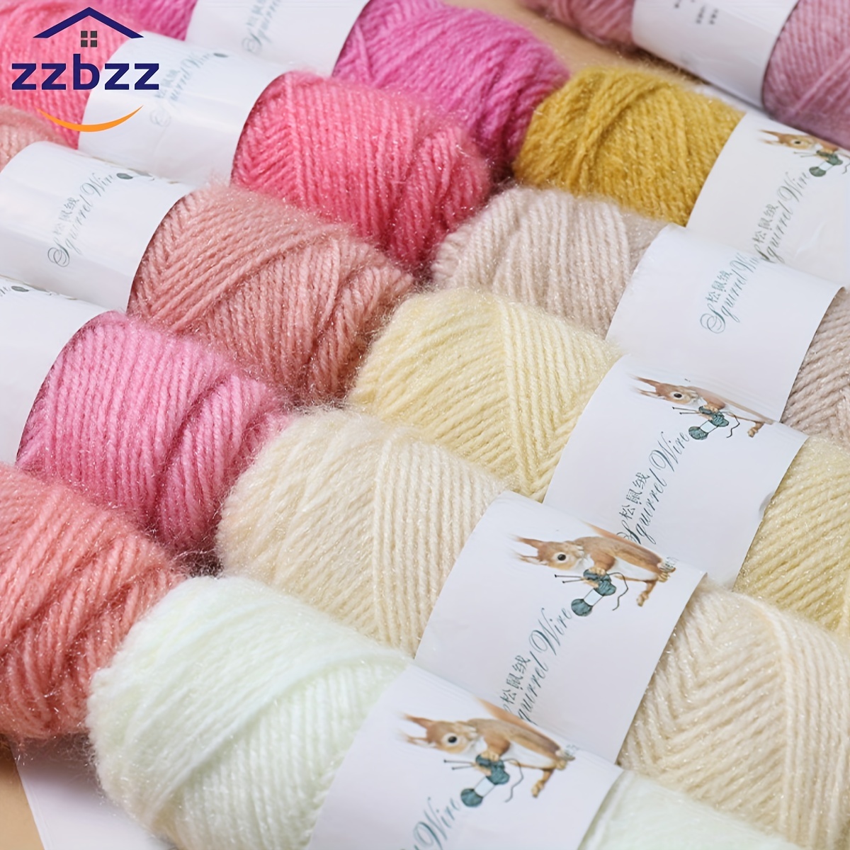 

Zzbzz-6pcs Solid Yarn For Knitting And Crocheting Sweater, Shawl, Scarf, 2.65oz/pc