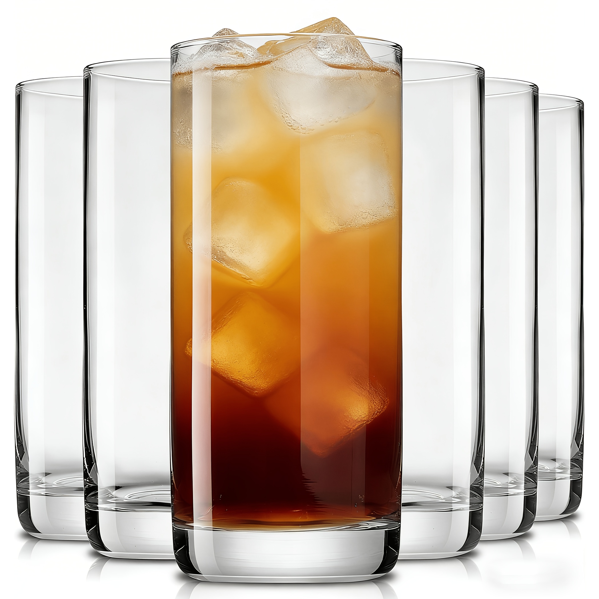 TEMU 6pcs Thick Bottom Glass Cup Set, Minimalist Water Glass, Commercial Glass, Coffee Cup, Iced Cup, Suitable For Juice, Beveragmilk Oatmeal