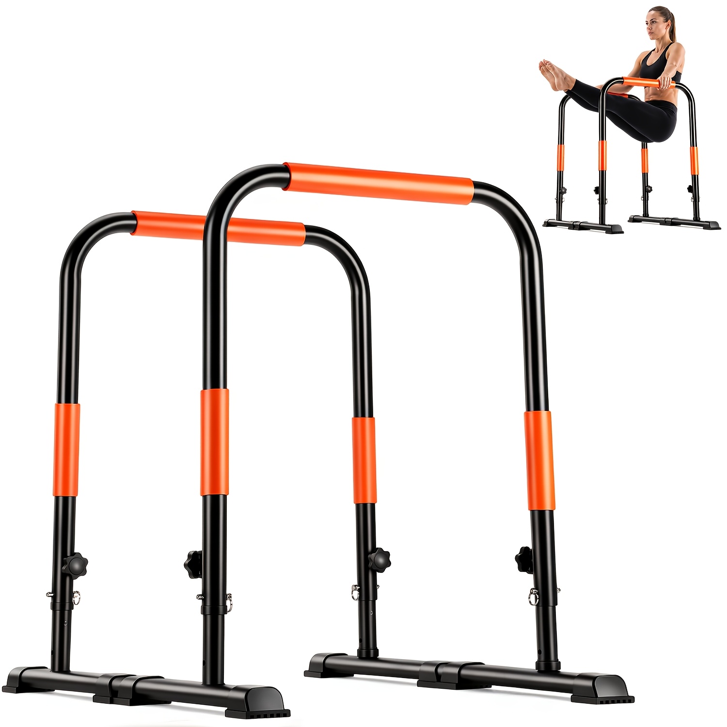 Image of Multifunctional Dip Bars Stand, -one Home Fitness Equipment, Stable Parallel Bars For Full , 3-gear Adjustable Height, Weight Capacity 200kg, Durable Exercise Bar For Beginner & Professional Workout
