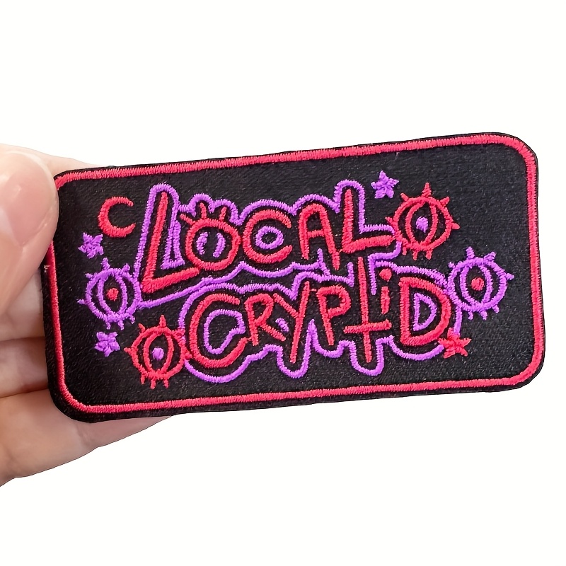 TEMU 1pc Local Embroidered Patch, Mixed Color Themed Iron-on/sew-on Badge For Clothing And Accessories