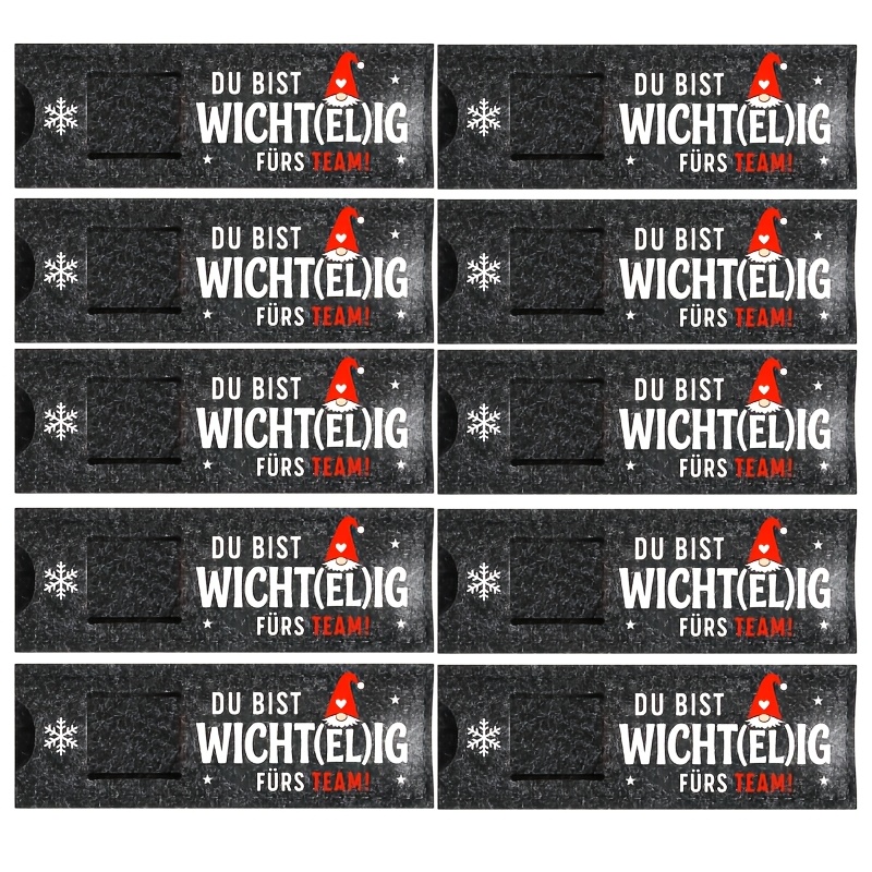 TEMU Weihnachtsgeschenke für Mitarbeiter, Filz-Geschenk-Bar-Etuis, Teamgeschenke mit Wichtel-Motiv, Geschenke für Mitarbeiter kleine Geschenke für