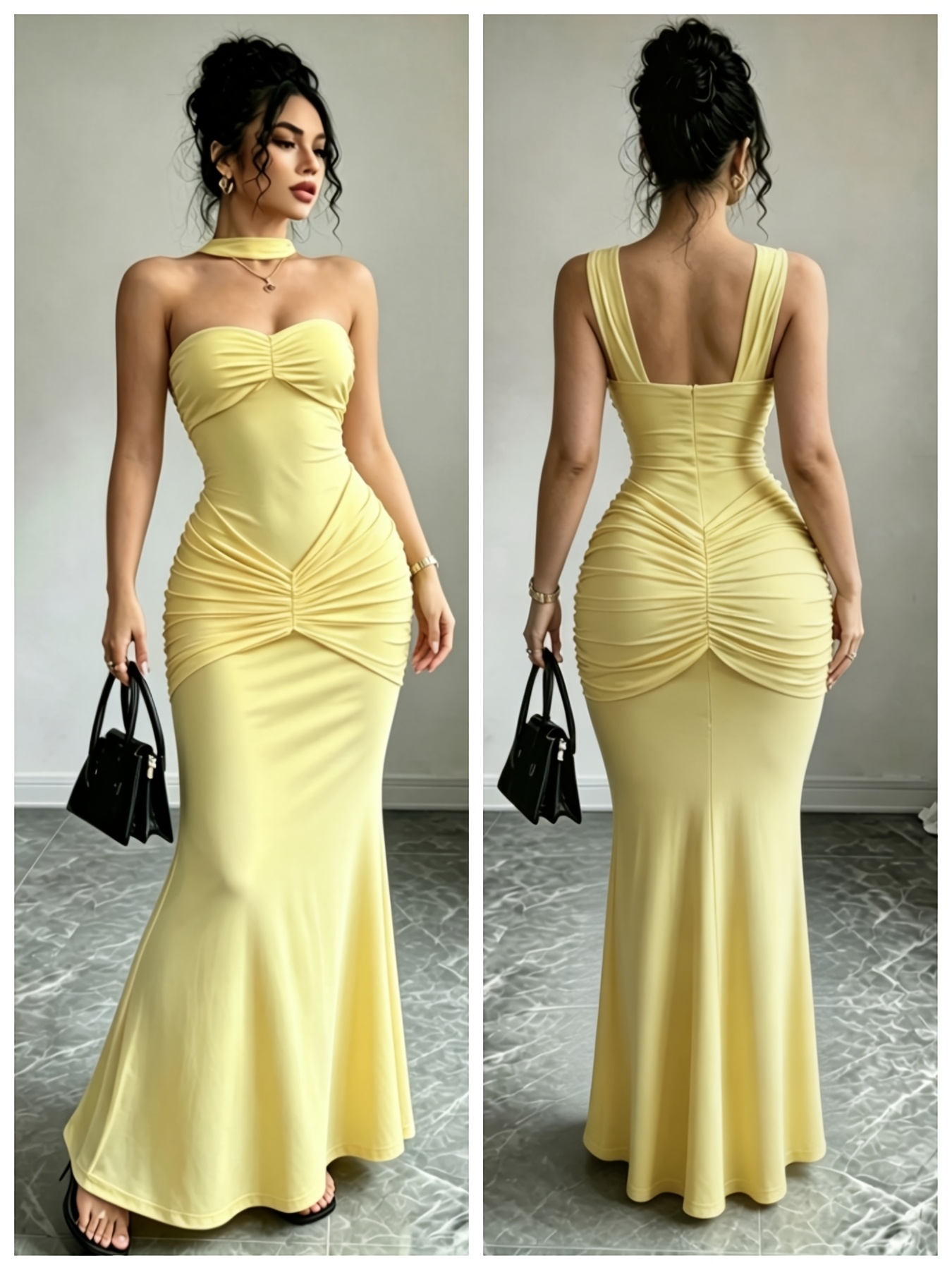 rococo style dress Open Front – ALBINA DYLA Greek Goddess Dress • Color:Brown Floral YGroup_irie-maxi-dress