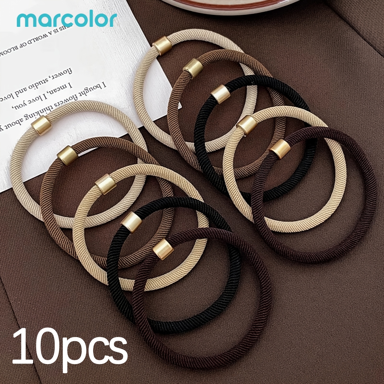 Image of High-elasticity Mixed-color Hair Ties For Women, Korean-style Simple And Versatile Durable Hair Elastics, Ponytail Hair Ties And Hair Accessories