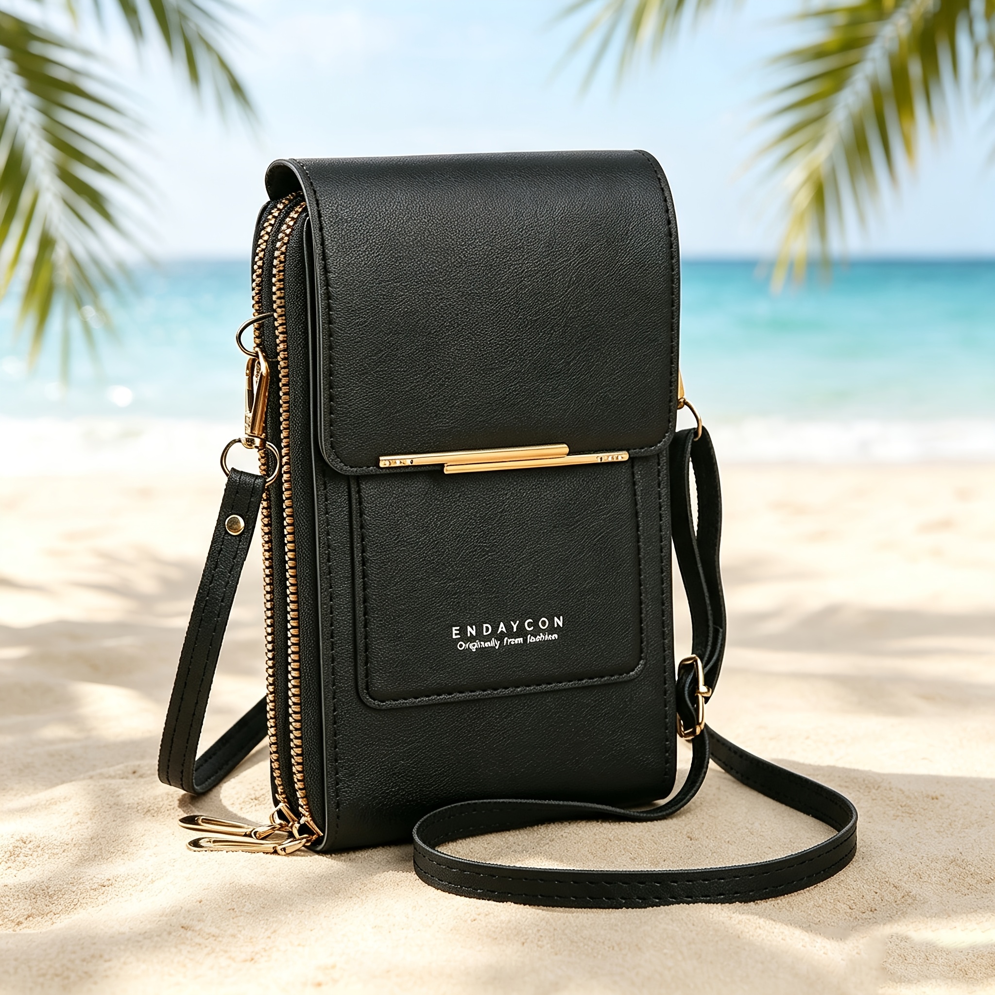 TEMU Vacation-style Women's Travel Wallet, Large Capacity, , Simple And Fashionable, Multifunctional With Multiple Card Slots, Convenient Mini