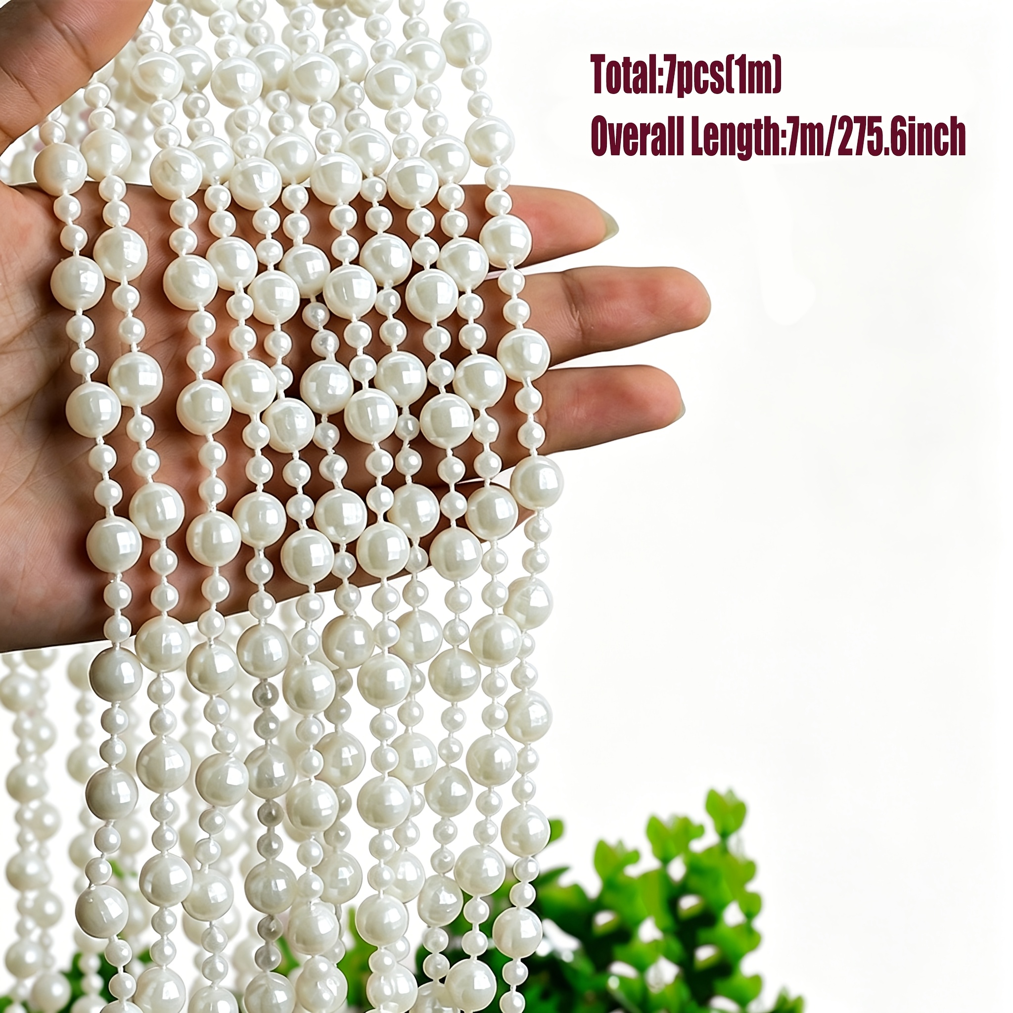TEMU 7 Meters (275.6 Inches) Long Off- Necklace Set, Luxurious And , Exquisite And Versatile, Holiday Party Decorations, , A Festive Atmosphere For