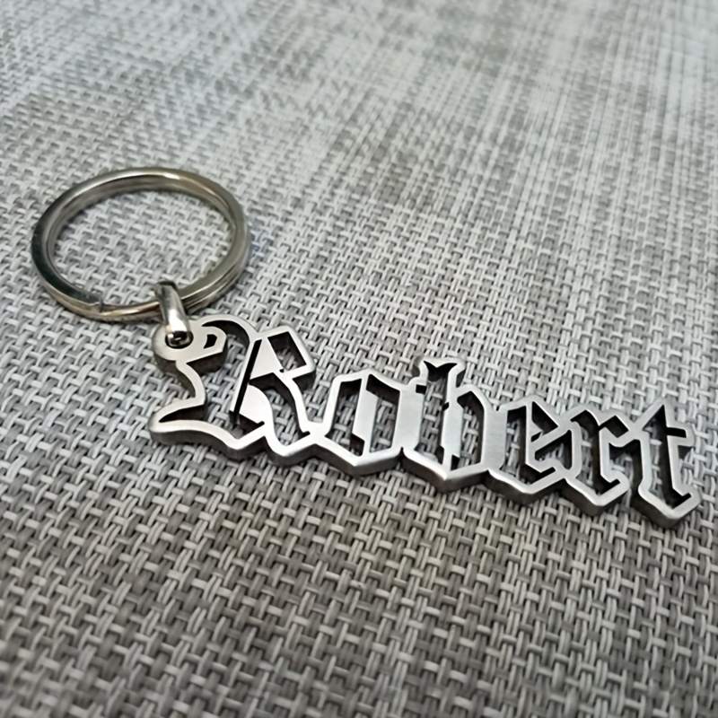 Multi-font Custom Keychain|personalized Name Keychain|name Keychain With Ancient English Font|custom Letter Keychain|gift For Dad
