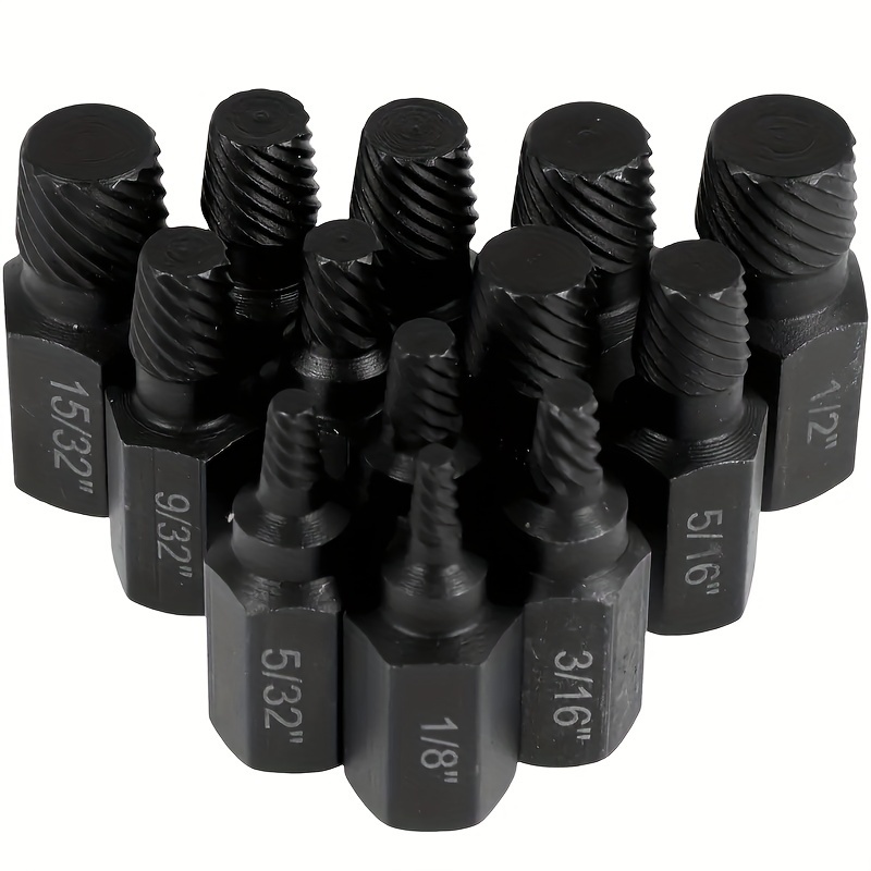 

Easy-out Screw & Bolt Extractor Set - Hex Head, Steel Construction For Vehicles, , Cap Remover, 10/13pcs