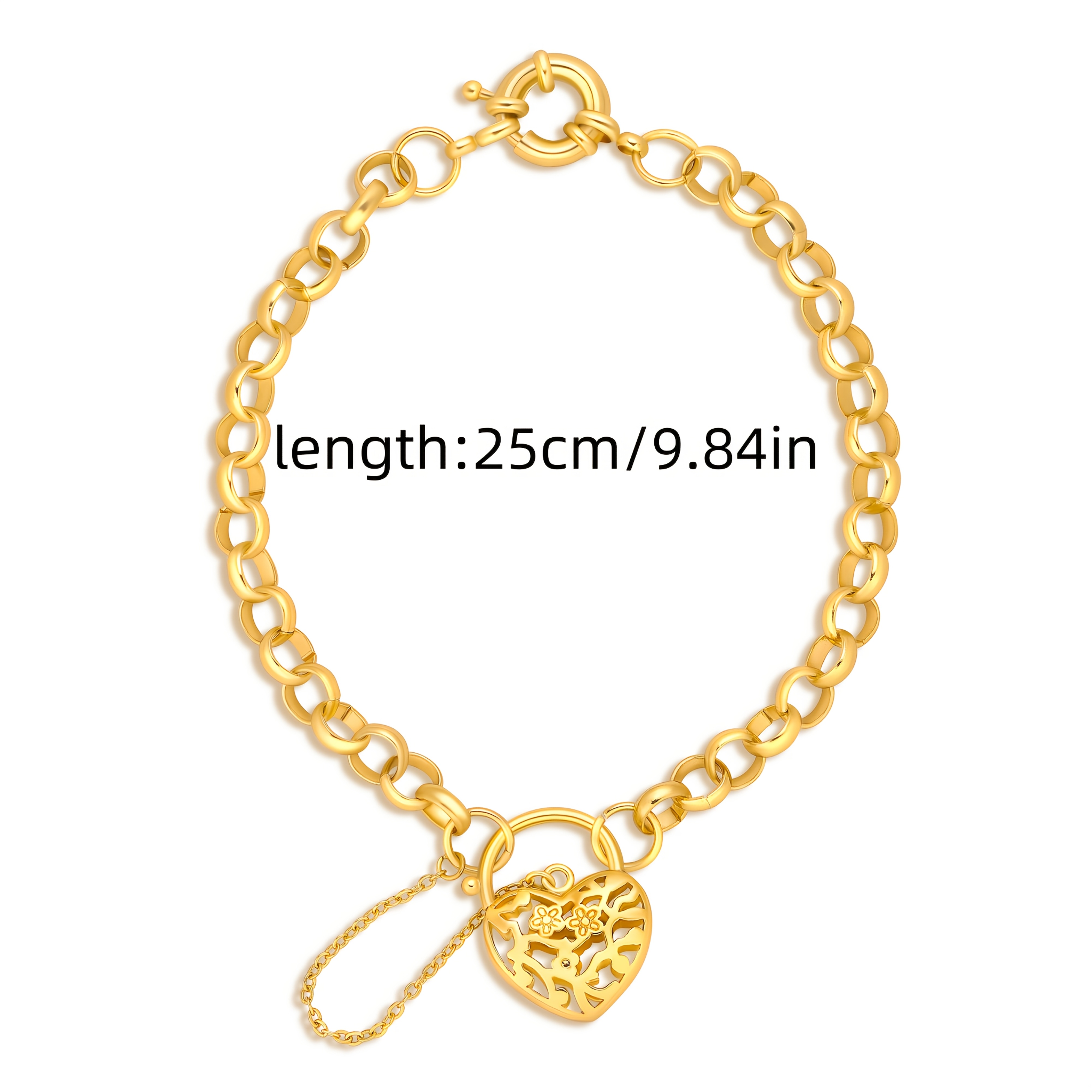 TEMU 925 Silver Women's Heart-shaped Pendant Bracelet, High-end Luxury Women's Jewelry, Elegant, Sexy, Fashionable, Trendy, Christmas, Halloween,