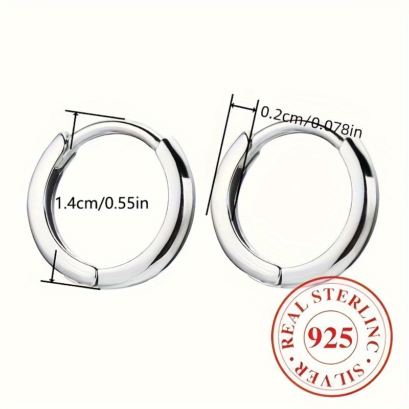 Sterling Silver Hoop Earrings & Small Round Earrings Set