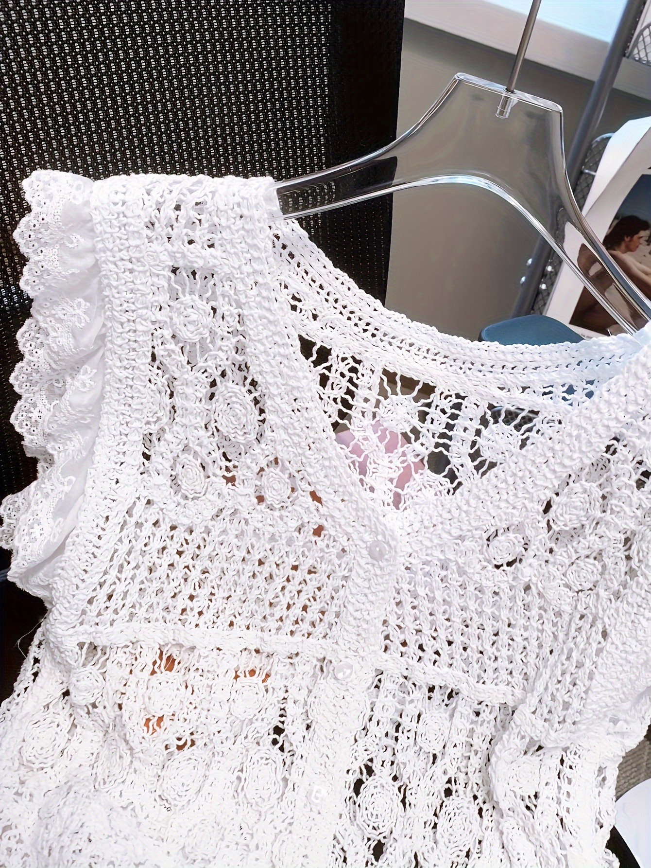 Crochet Top Blusas Tejidas Cuello V Crop Top Blusa Tejida Facil Y