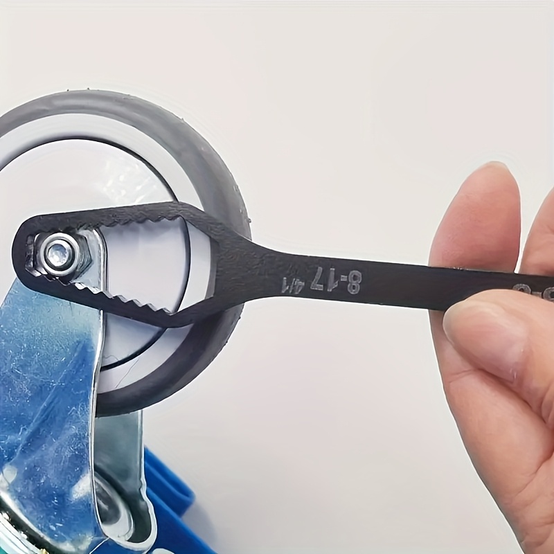 Llave en T ajustable con mecanismo de autobloqueo, diseño de doble cabeza para tuercas de 3 a 17 mm, acero de cromo-vanadio duradero, herramienta manual portátil para automóviles y hogar, herramienta para apretar tuercas | Llave de doble cabeza | Estructura sólida