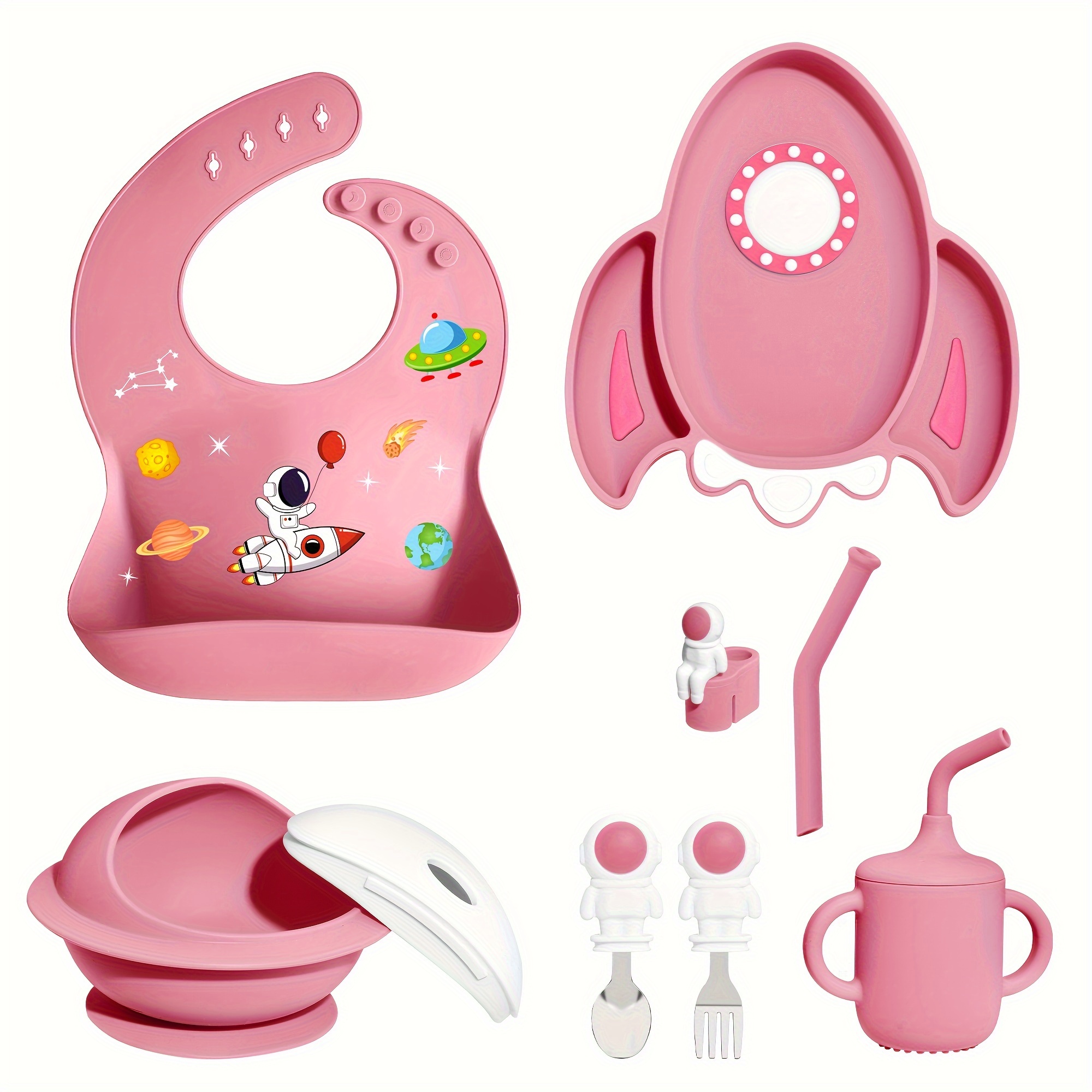 silicone feeding set led weaning supplies eating essentials Temu