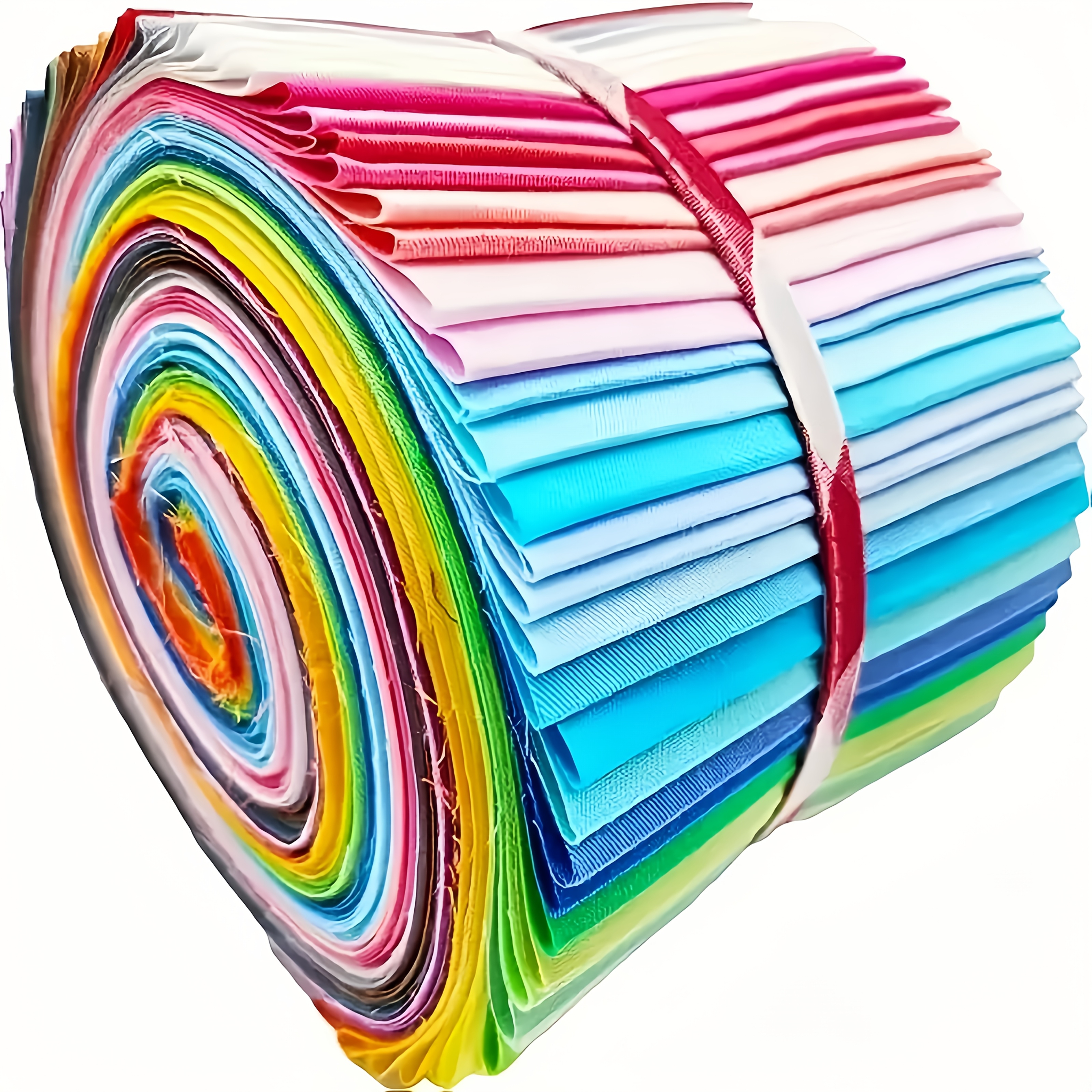 40pcs Vibrant Fabric Strips, Multi- Of Quilting And Colorful Designs, -textile Roll Textile Quilting Printing Craft Fabric Bundles With Patterns For Crafts