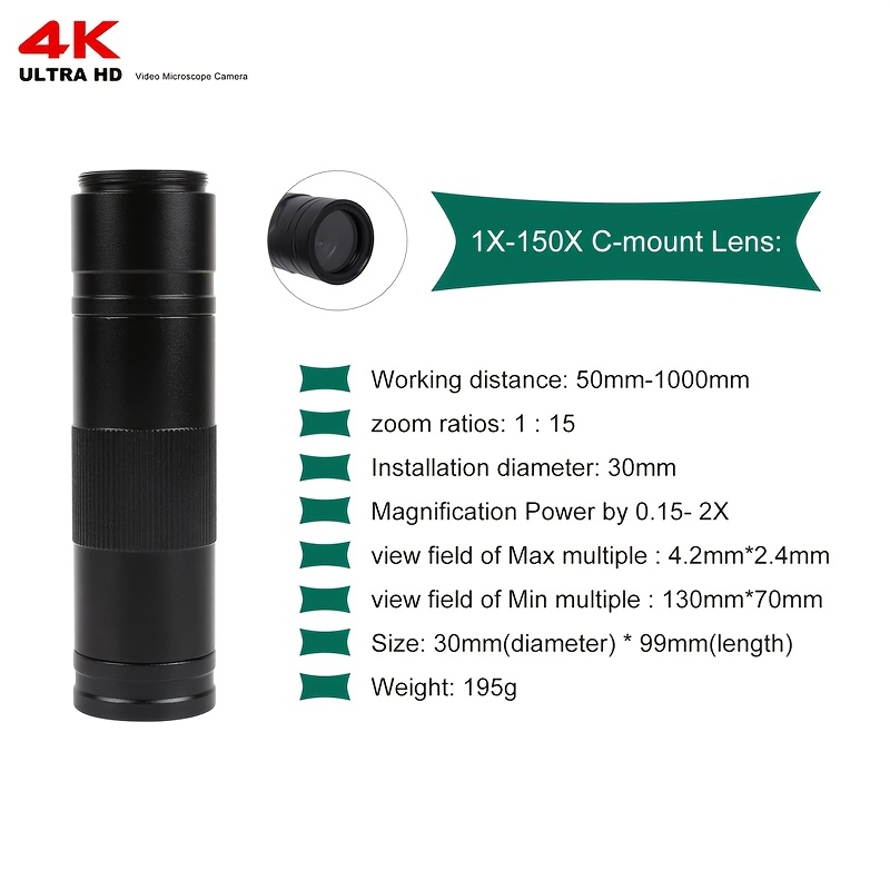 1080p 4  microscope full   microscope c mount digital camera for pcb inspection   phone repair stand compatible with personal computers power supply 100v 240v Product details 8