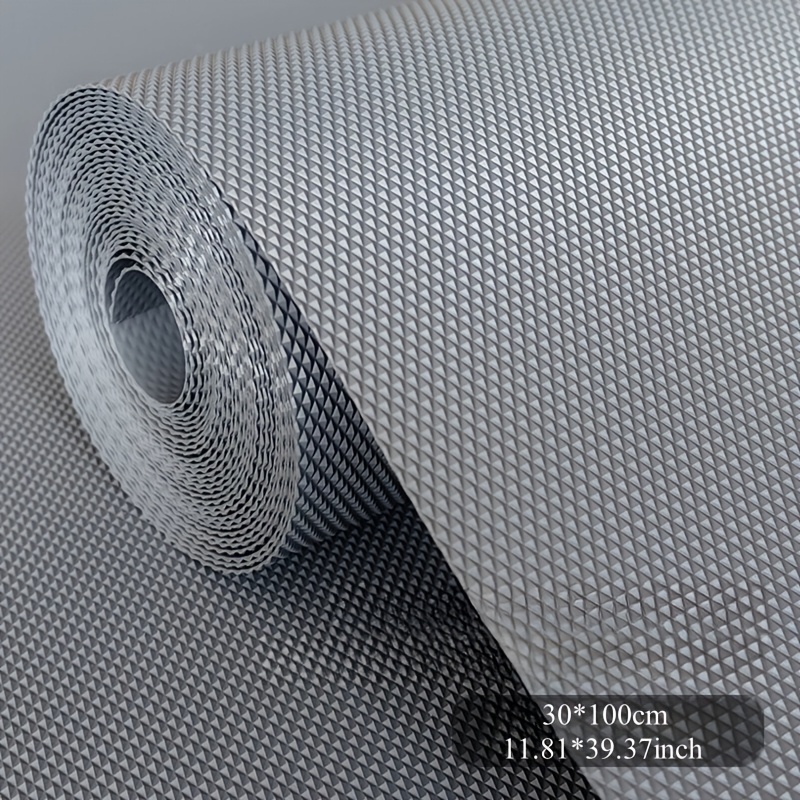 TEMU 1 Roll, Eva Kitchen Cabinet Non-slip Drawer Liner, Inches * 39.37 Inches Easy To Clean Waterproof And Protective Pad - Premium Gray Diamond Dot