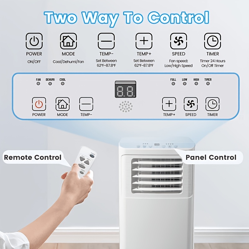 8000 BTU Portable AC Unit (4400BTU SACC) with Remote, 24-Hour... product image 6