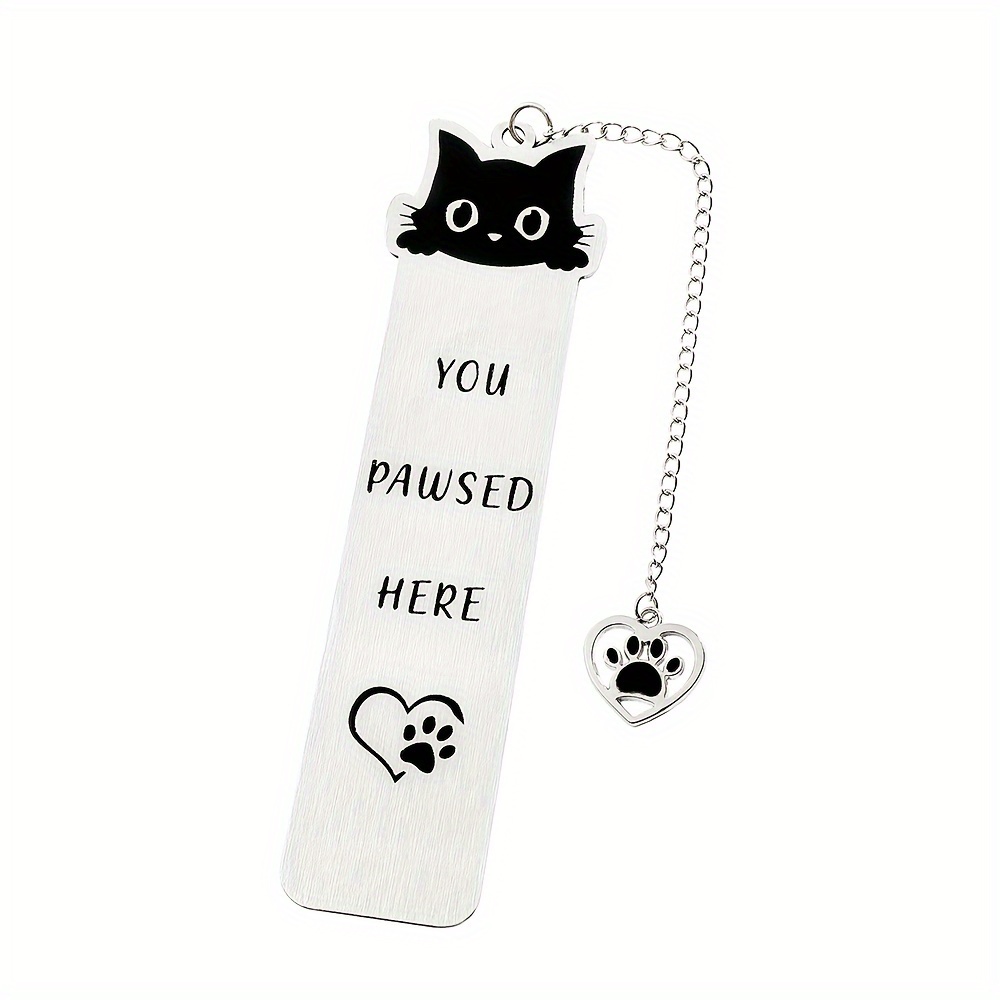 

Stainless Steel Cat Bookmark 'you're Scratching Here' - Perfect Gift For Cat Lovers, Chain Ring