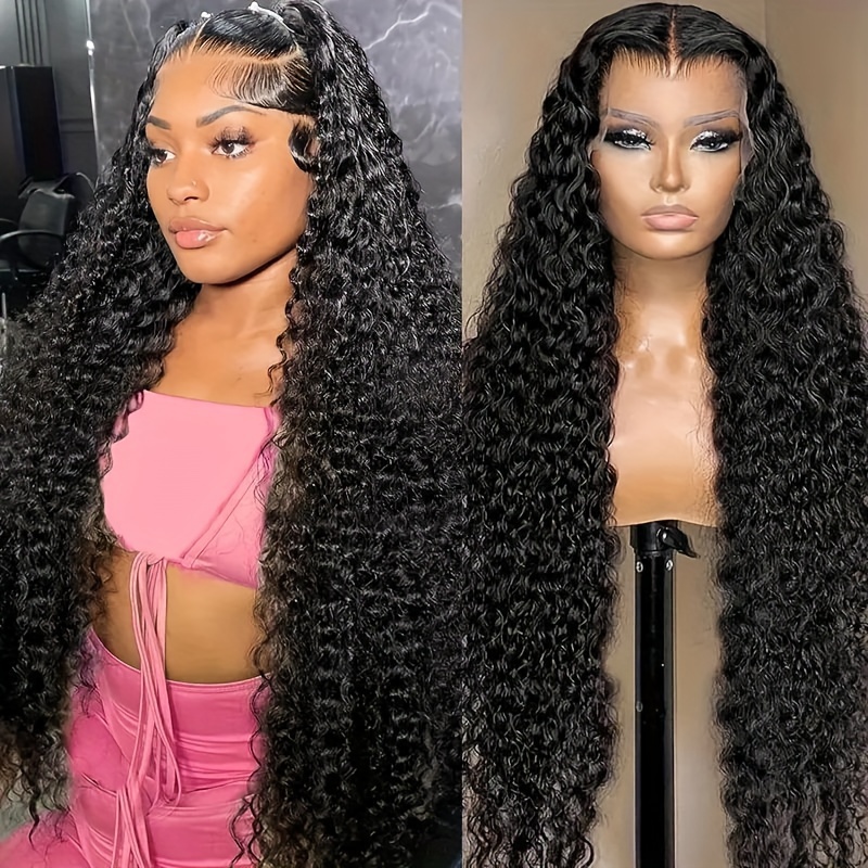 5x5 Lace Closure Wigs Human Hair Deep Wave 5x5 Closure Wigs Temu