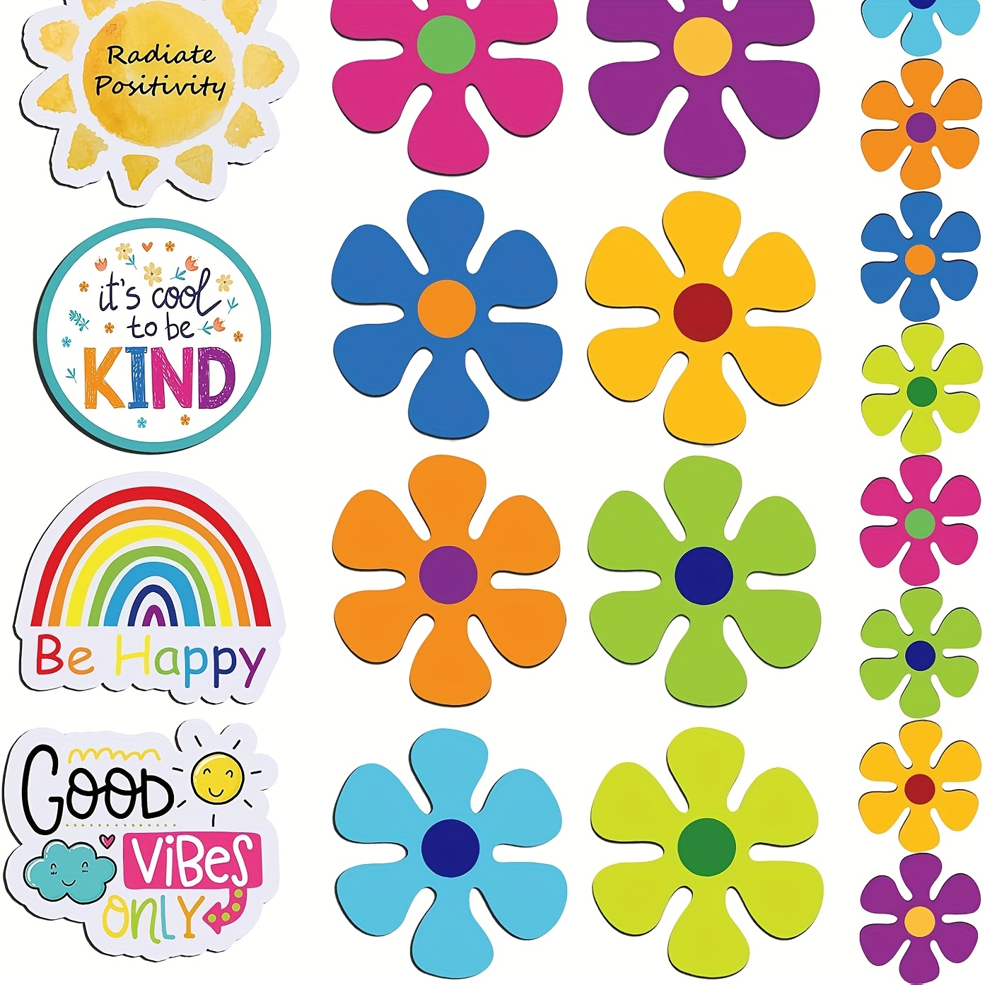 TEMU 20pcs Of Cute Car Flower Magnet Stickers, Waterproof 60s Floral Hollow Magnets Suitable For Cars, , Whiteboards, And Refrigerators