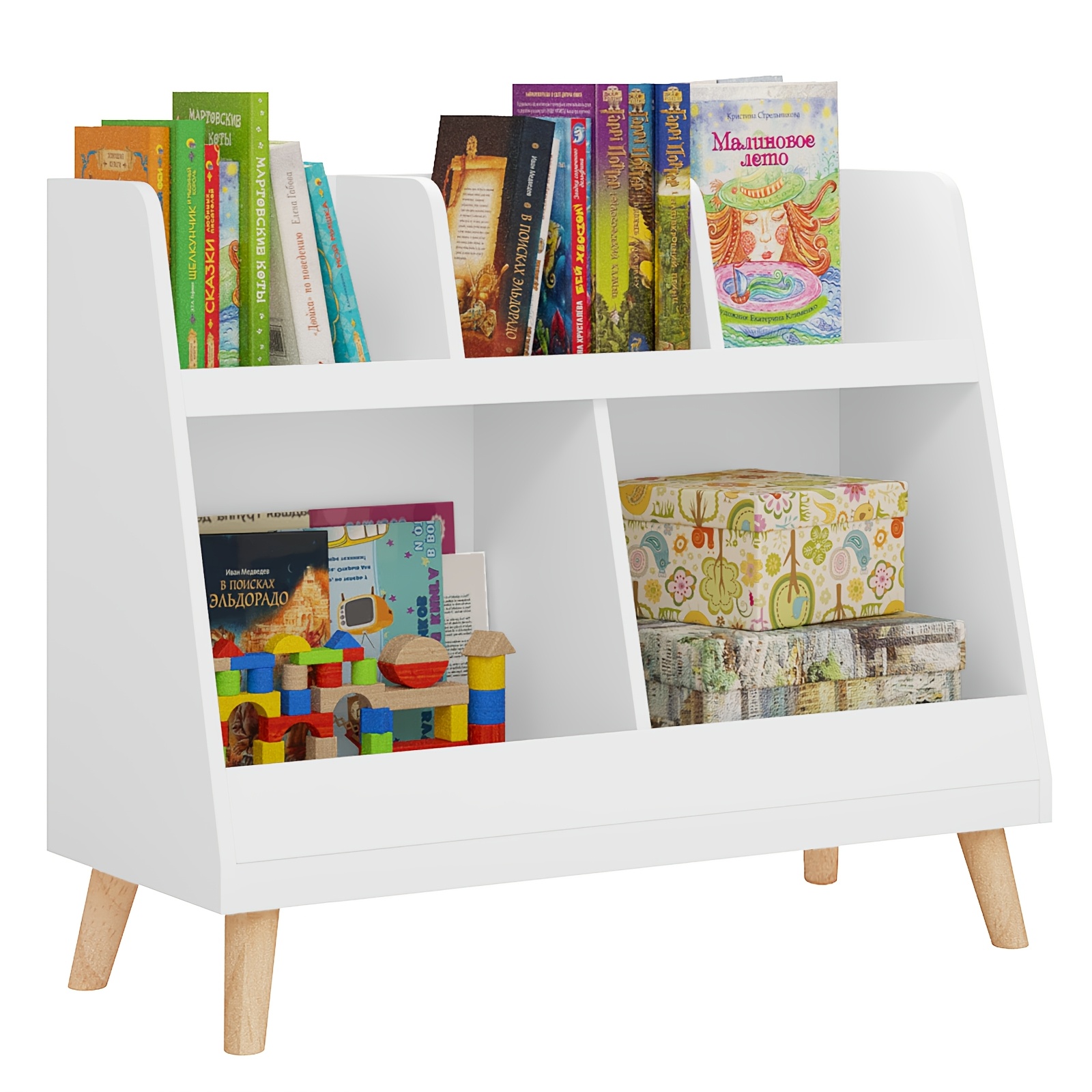 Image of 1pc Wall-mounted Wooden Shelf Unit - Open Storage Organizer With Compartmentalized Shelves, Sturdy Furniture For Living Room, Bedroom, Office - Easter Gift, Shelves For Storage, Standing Shelf