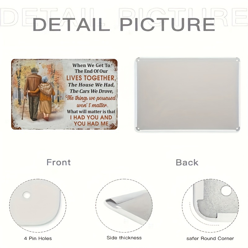 Personalized Growing Old Together Couple Plaque | Standing Wood Sign